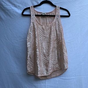 Lucky Brand velvet pink tank top